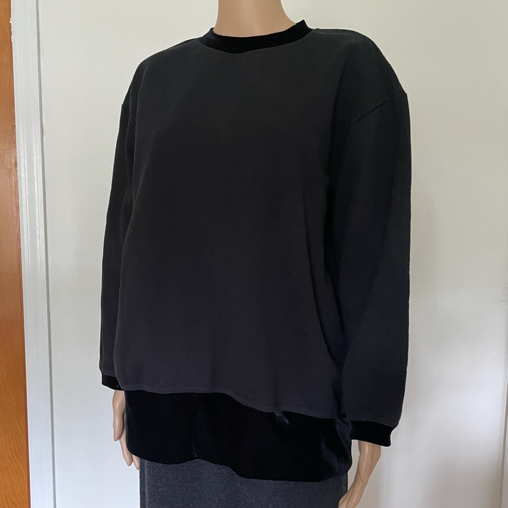 Vintage Gantos Velvet Trim Oversized Sweatshirt